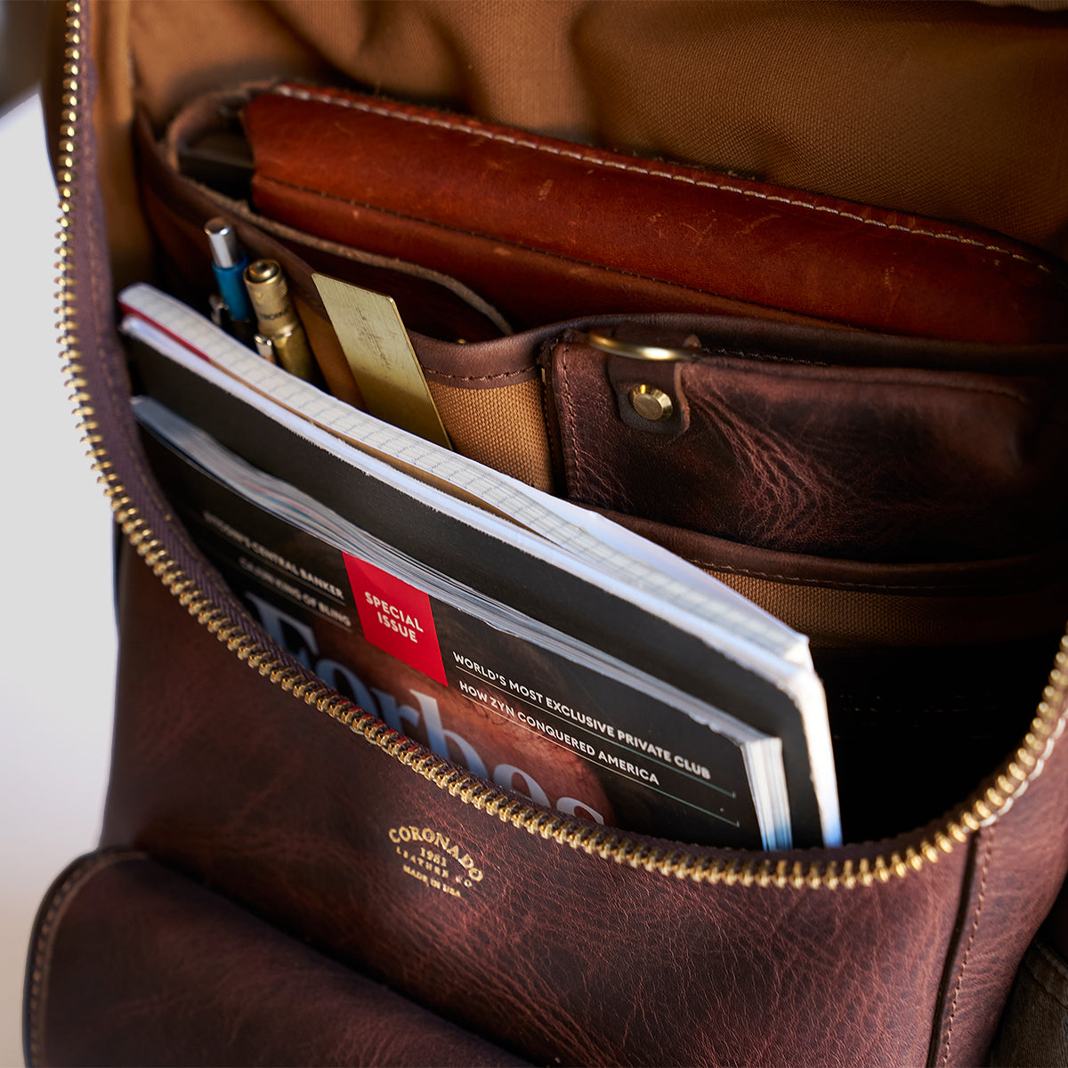 No.750 Top-Zip Backpack | Dearborn Brown