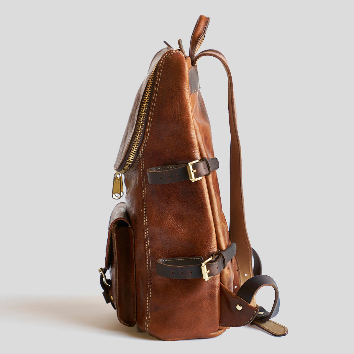 No.750 Top-Zip Bison Backpack | Antique Brown