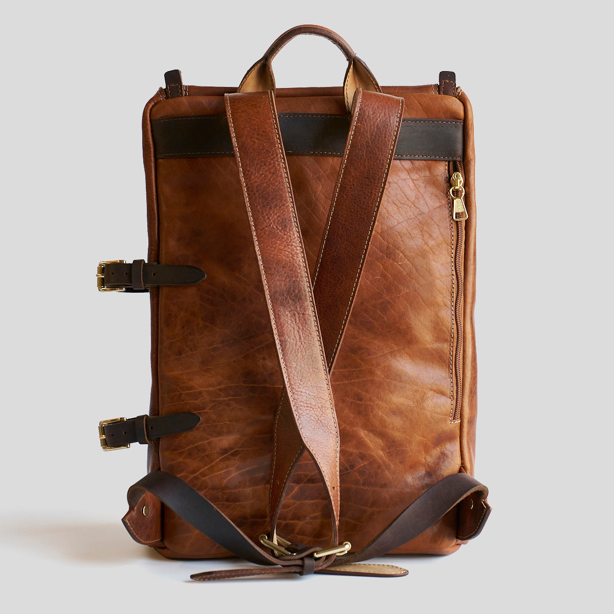 No.750 Top-Zip Bison Backpack | Antique Brown