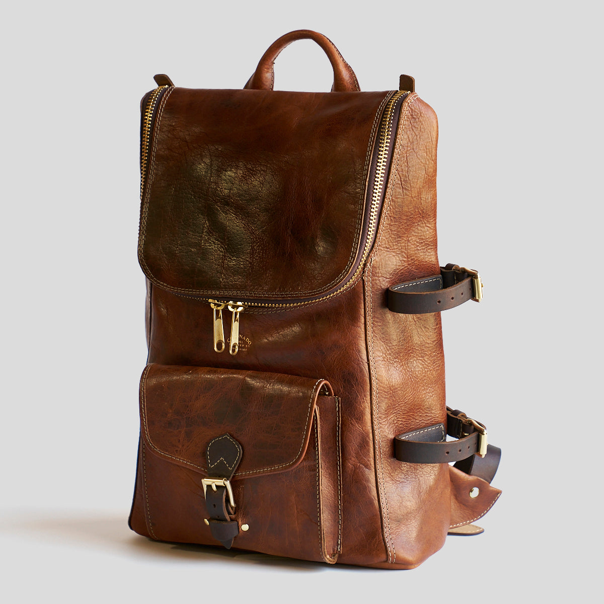 No.750 Top-Zip Bison Backpack | Antique Brown
