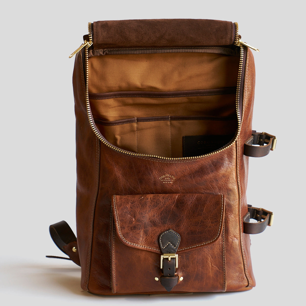 No.750 Top-Zip Bison Backpack | Antique Brown