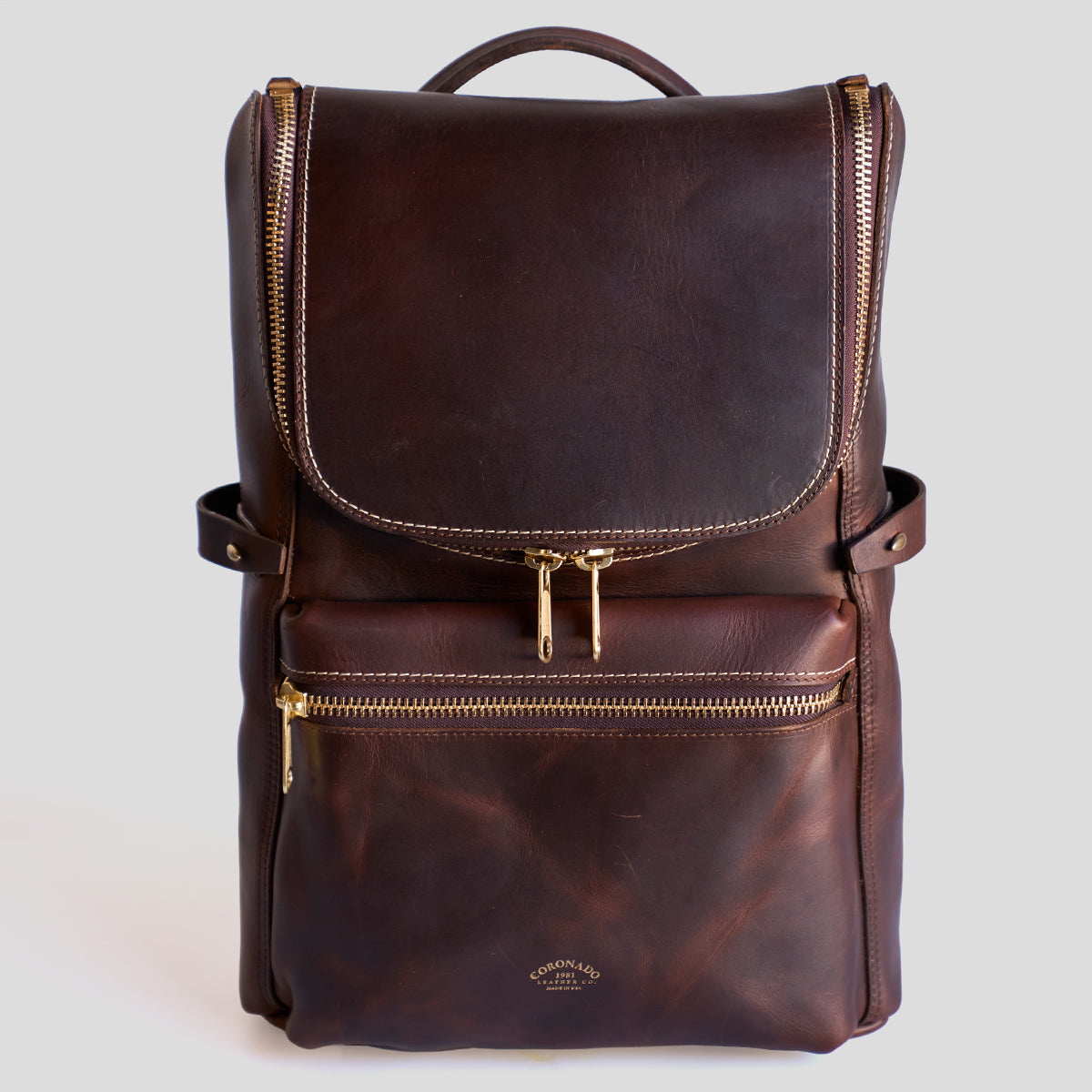 No.755 Top-Zip Backpack | Americana Brown