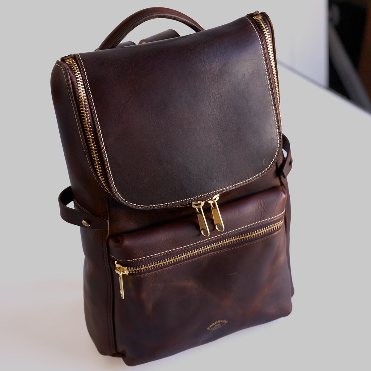 No.755 Top-Zip Backpack | Americana Brown