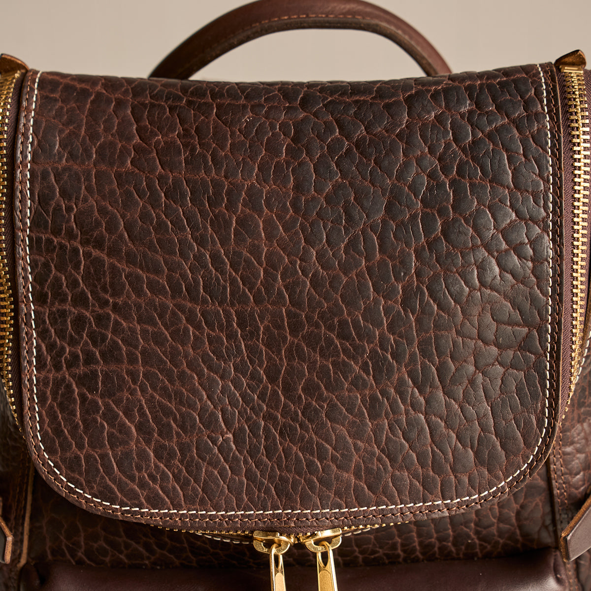 No.755 Top-Zip Backpack | Bison Brown
