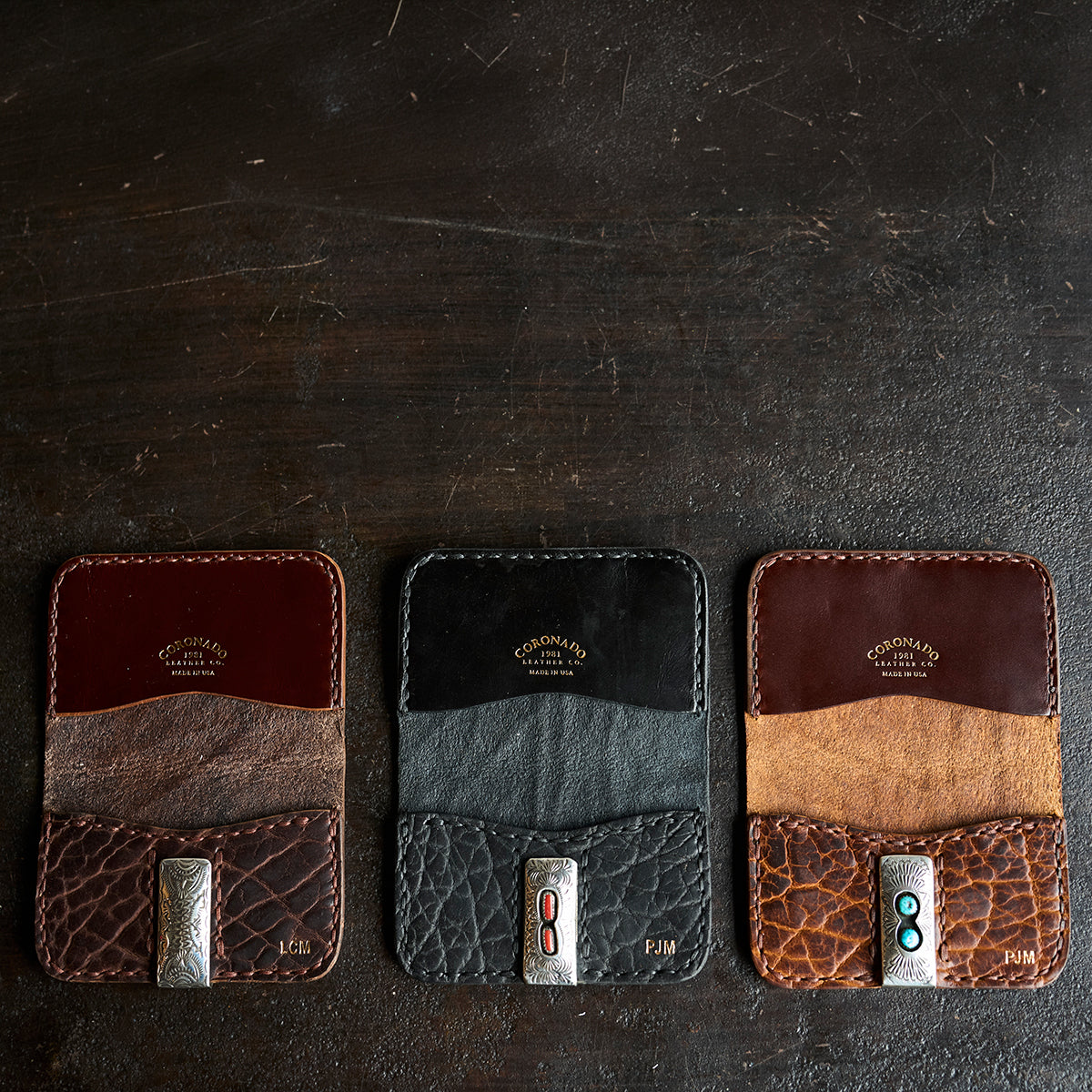 No.14 Heritage Silver Clip Wallet | Brown Bison