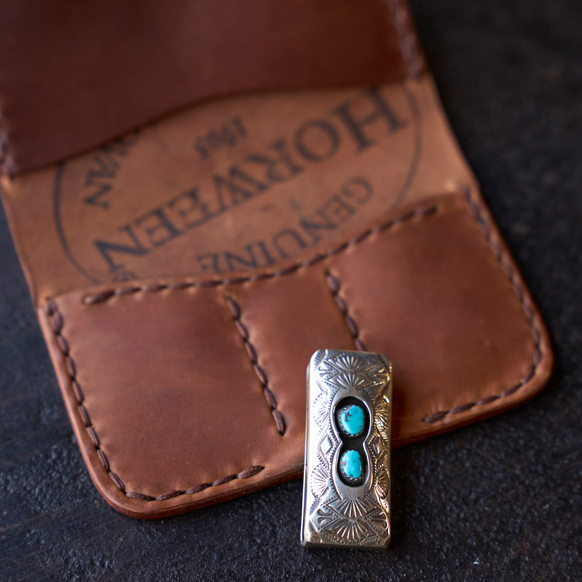 No.8214 Horween® Shell Clip Wallet | Bourbon