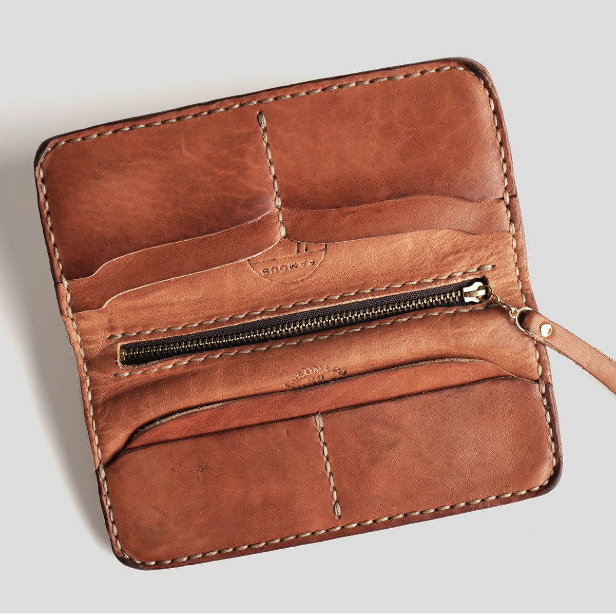 No.830 Long Vintage Stone-Washed Wallet