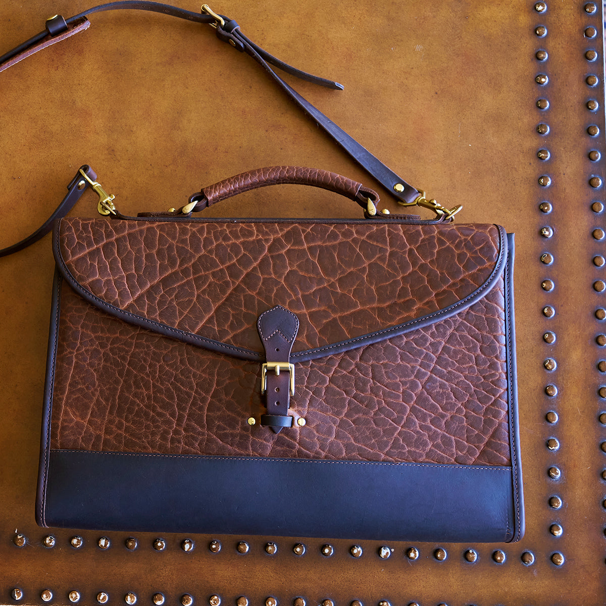 No.970 CO Executive Briefcase | Bison Walnut