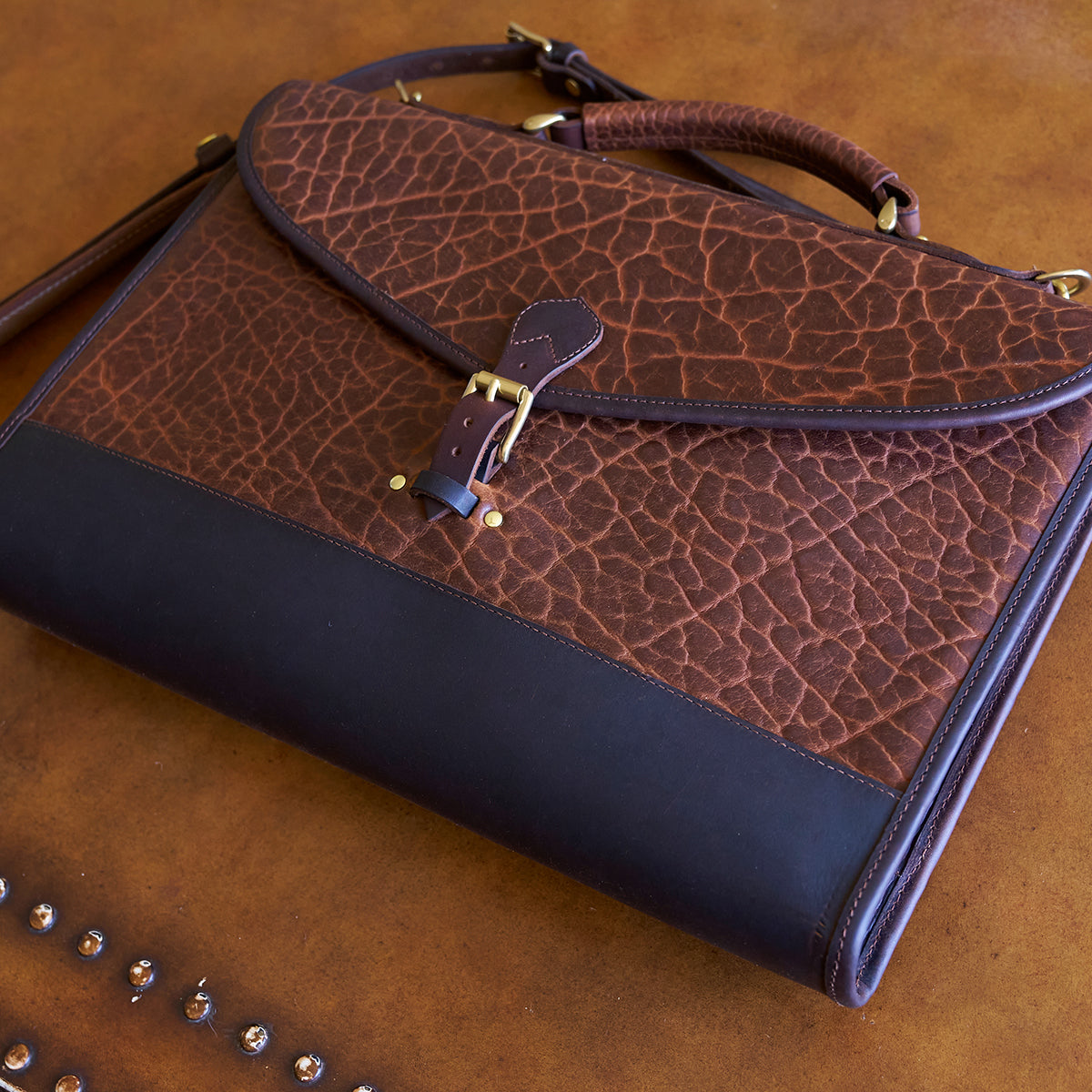 No.970 CO Executive Briefcase | Bison Walnut
