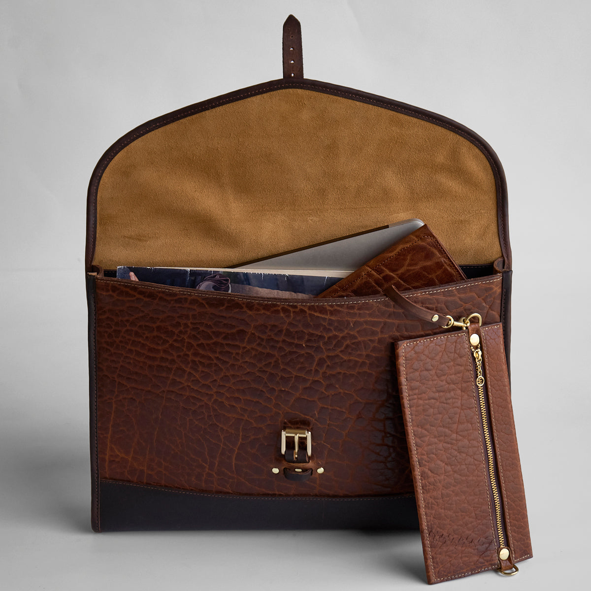 No.970 CO Executive Briefcase | Bison Walnut