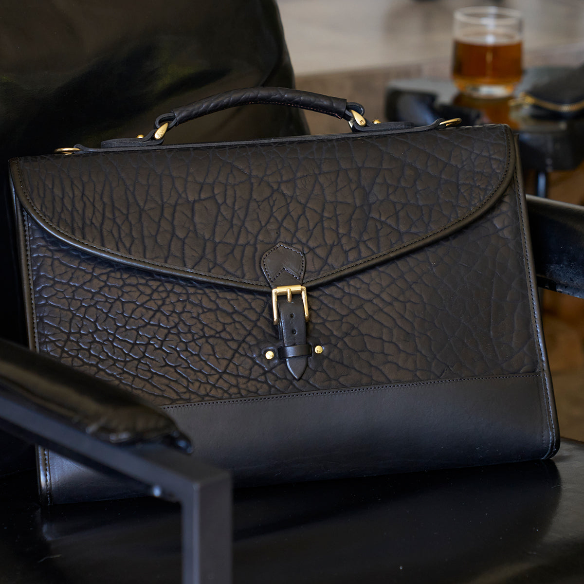 No.970 CO Executive Briefcase | Bison Black