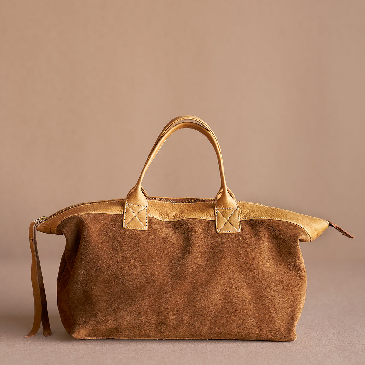 No.670 Monterey Satchel | Tan Suede