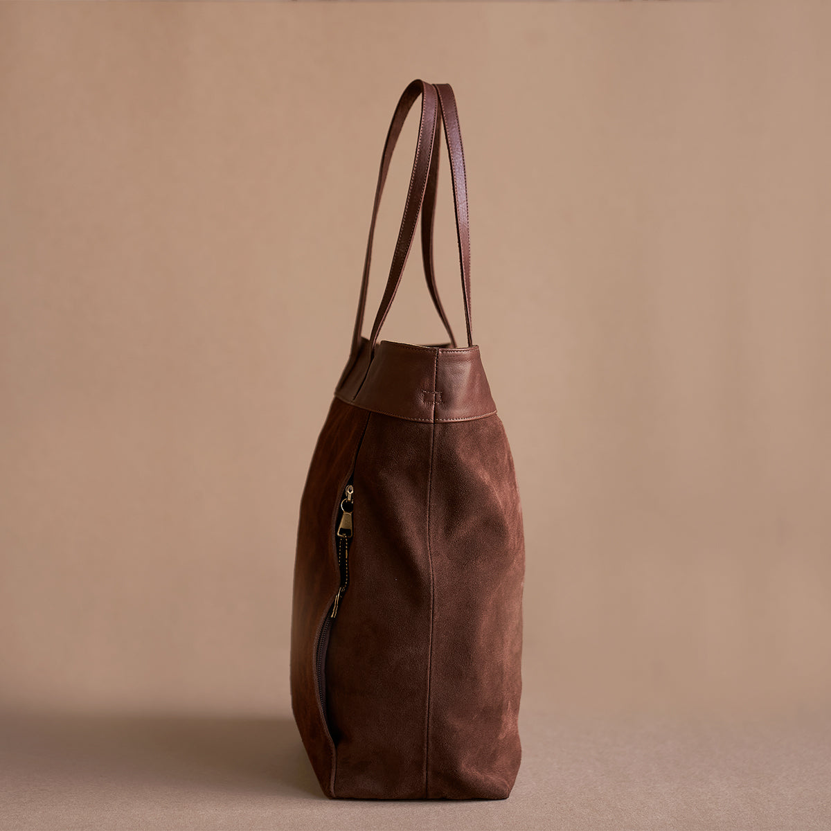 No.980 Monterey Tote | Brown Suede