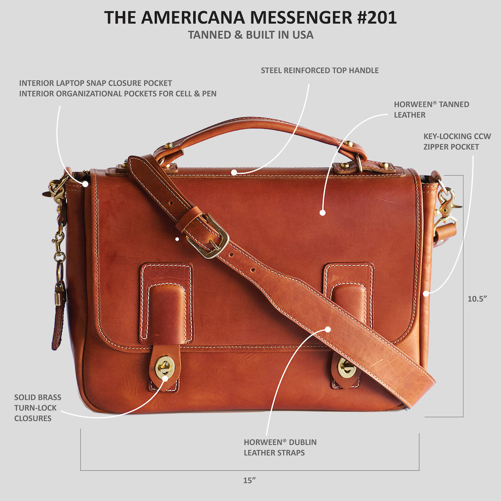No.201 Americana Messenger | Chestnut