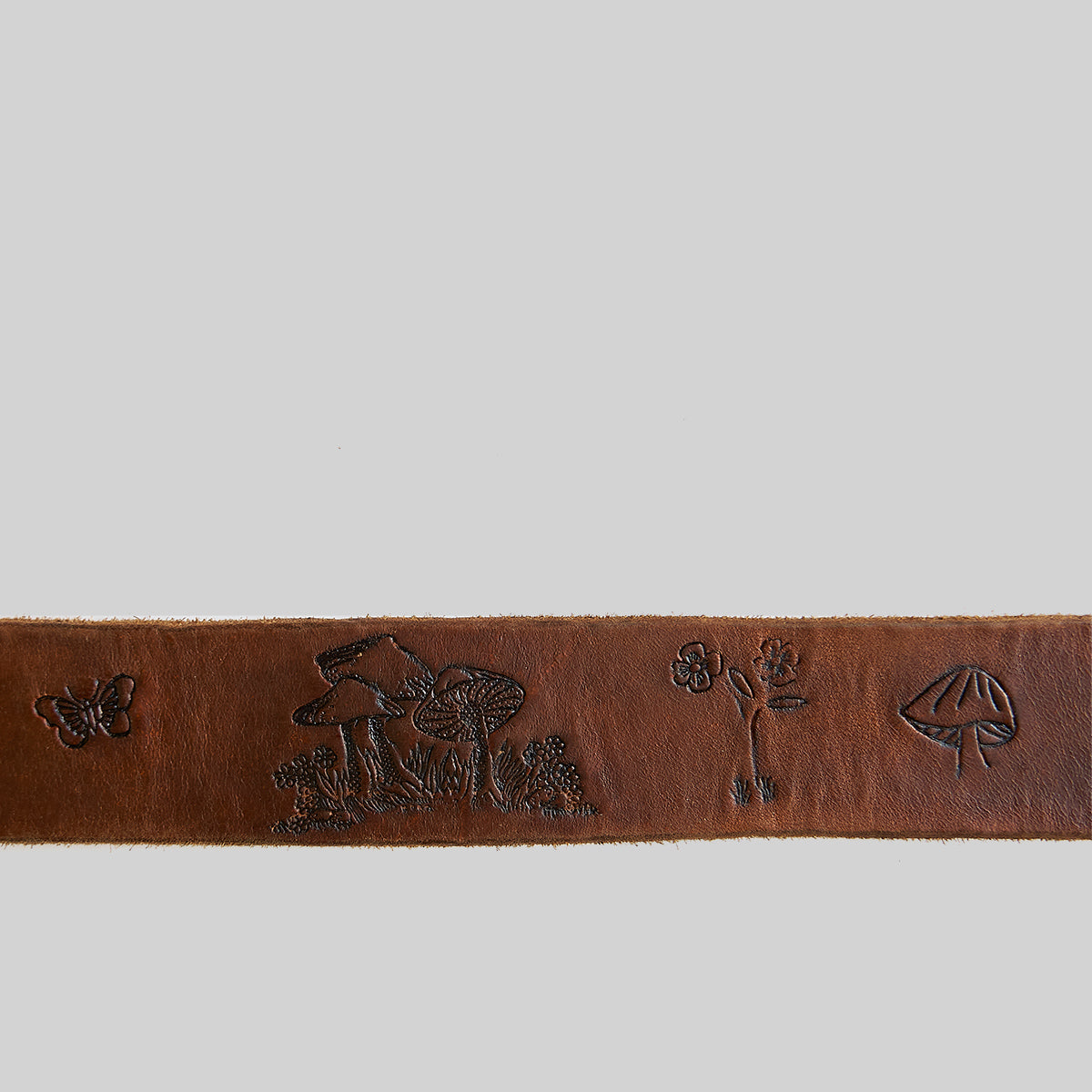 No.795 Vintage Embossed Belt | Mushroom