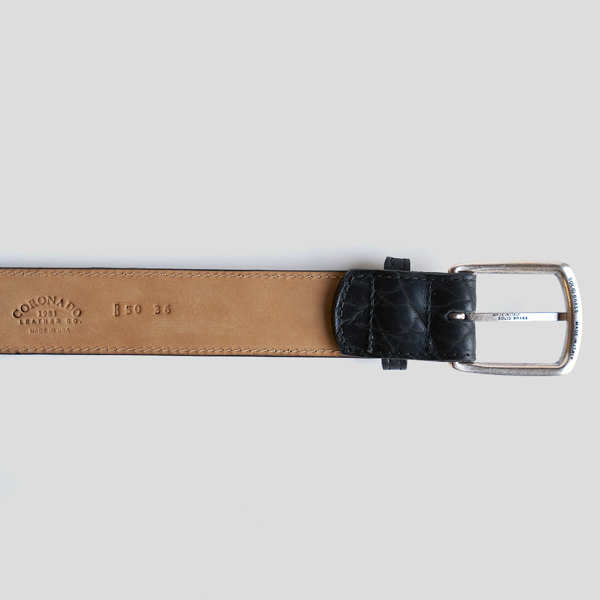 No.715 Executive Belt | Bison Black Nickel