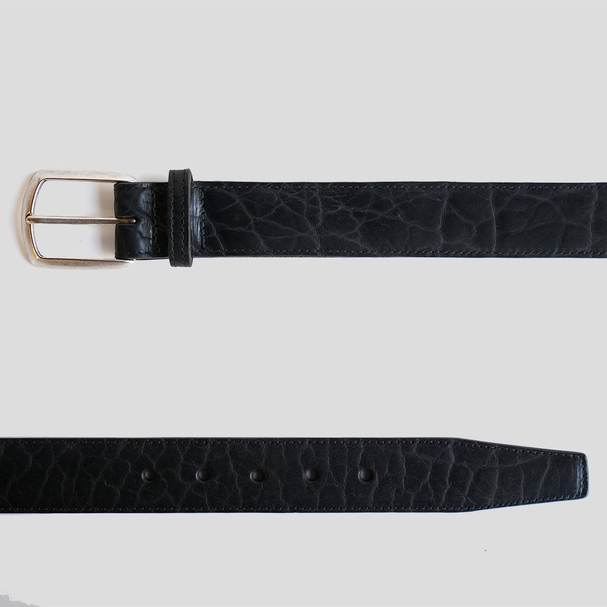 No.715 Executive Belt | Bison Black Nickel