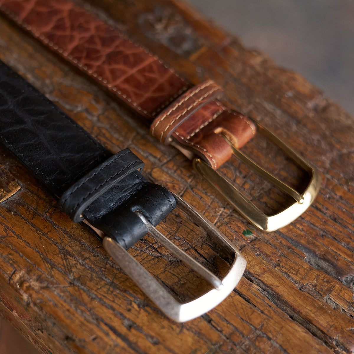 No.715 Executive Belt | Bison Black Nickel