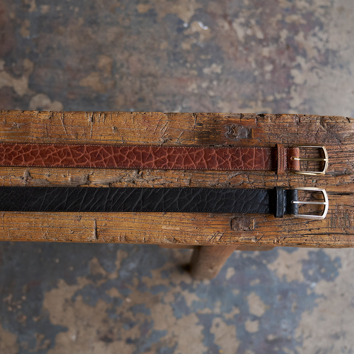 No.715 Executive Belt | Bison Black Nickel