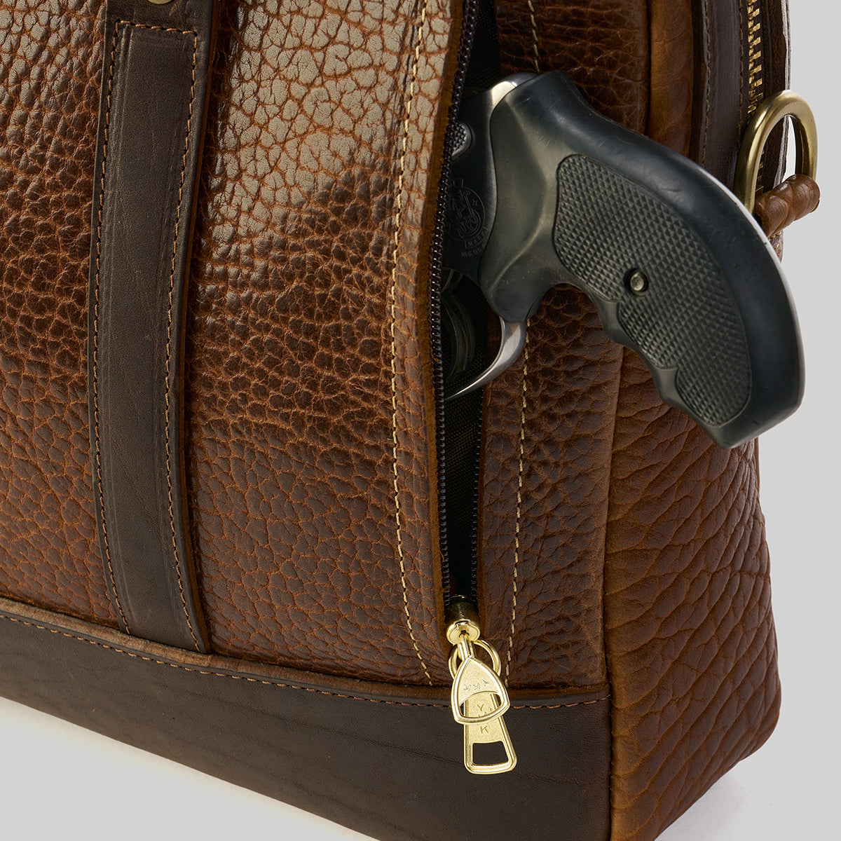 No.551 Slim Briefcase | Bison Walnut