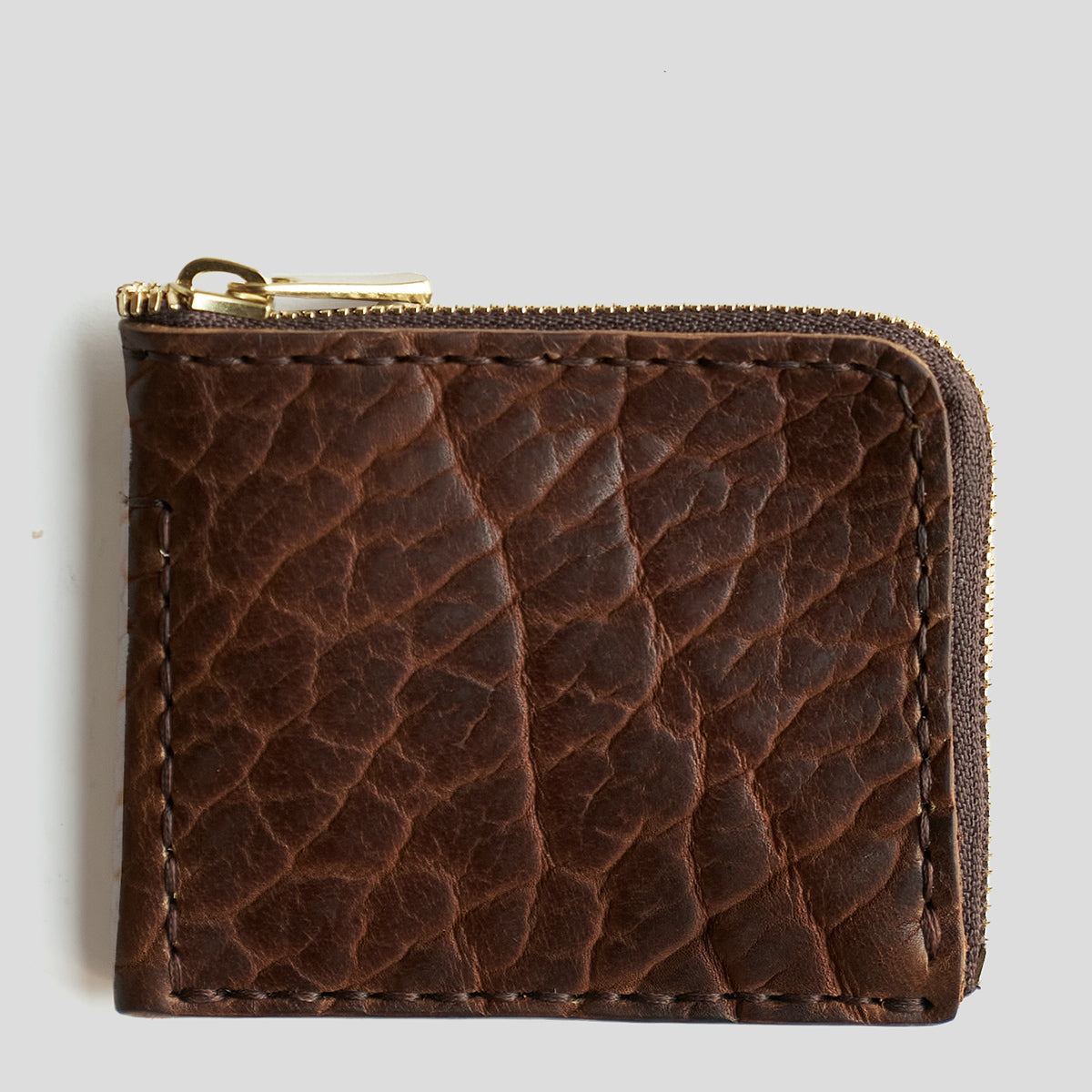 Bison Half-Zip Wallet | Walnut