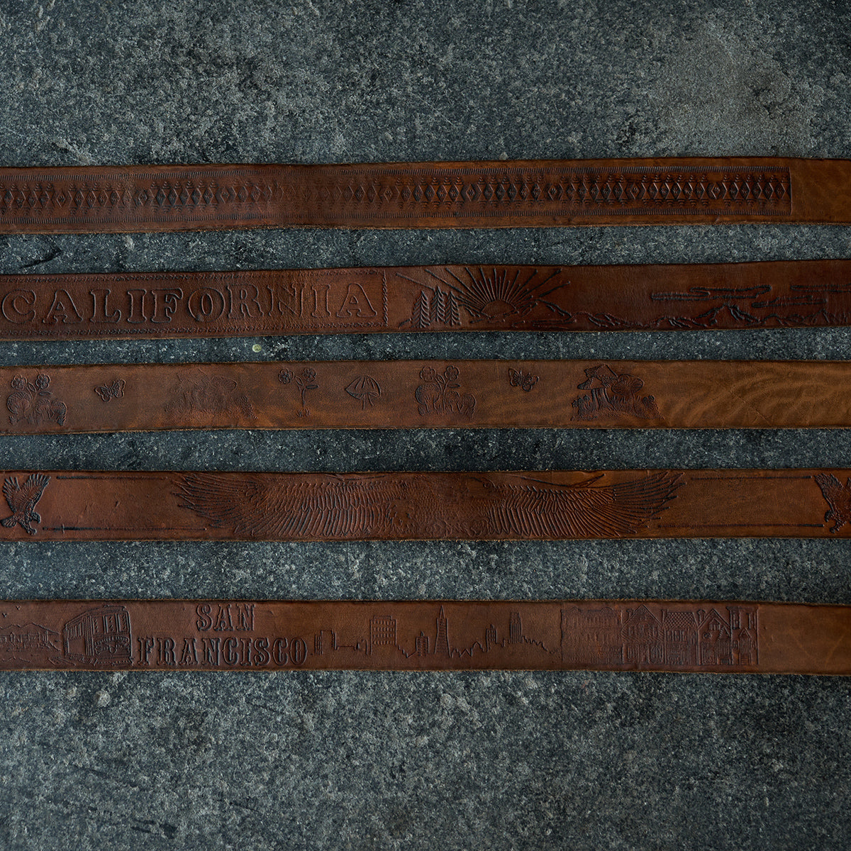 No.795 Vintage Embossed Belt | Eagle