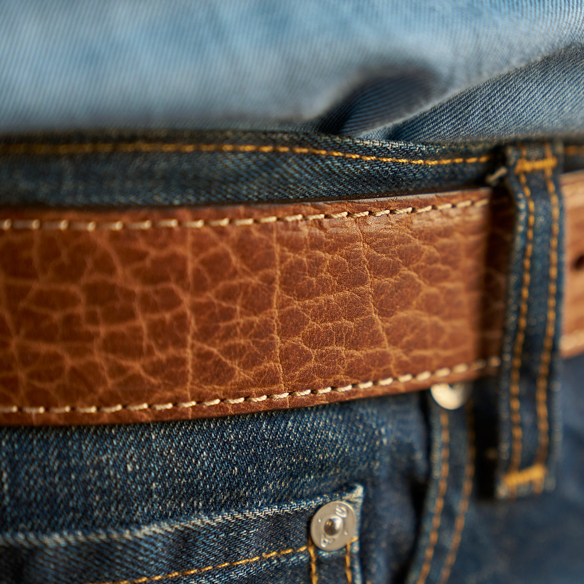 No.100 Sedona Belt | Shrunken Bison Walnut