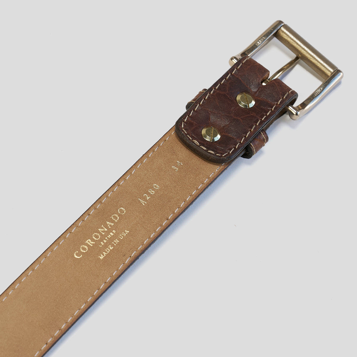 No.100 Sedona Belt | Shrunken Bison Brown