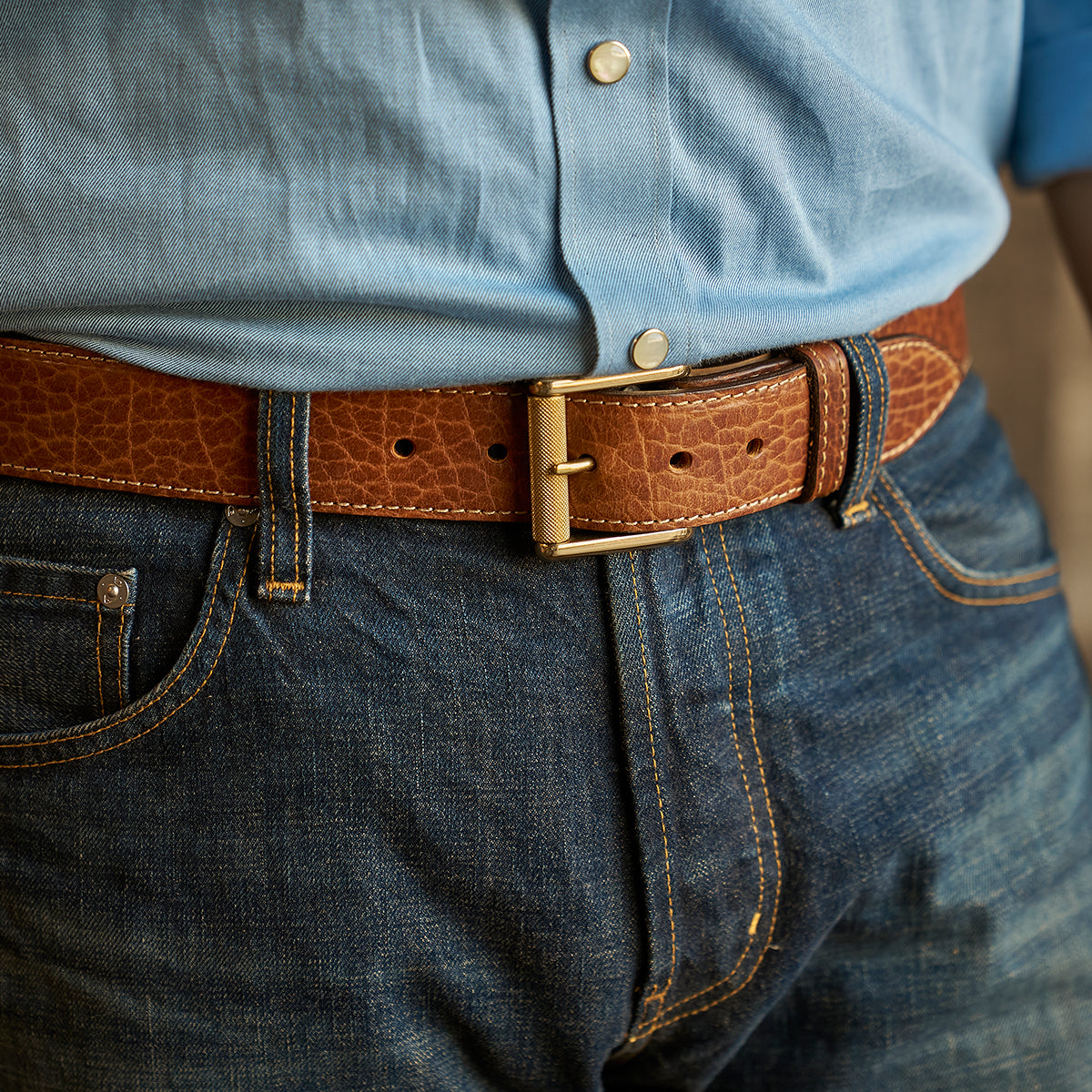 No.100 Sedona Belt | Shrunken Bison Walnut