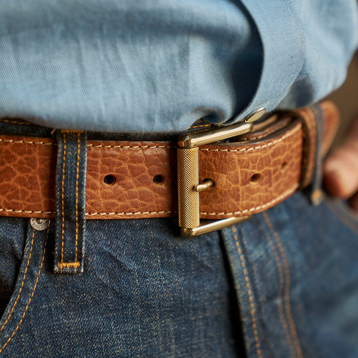 No.100 Sedona Belt | Shrunken Bison Brown
