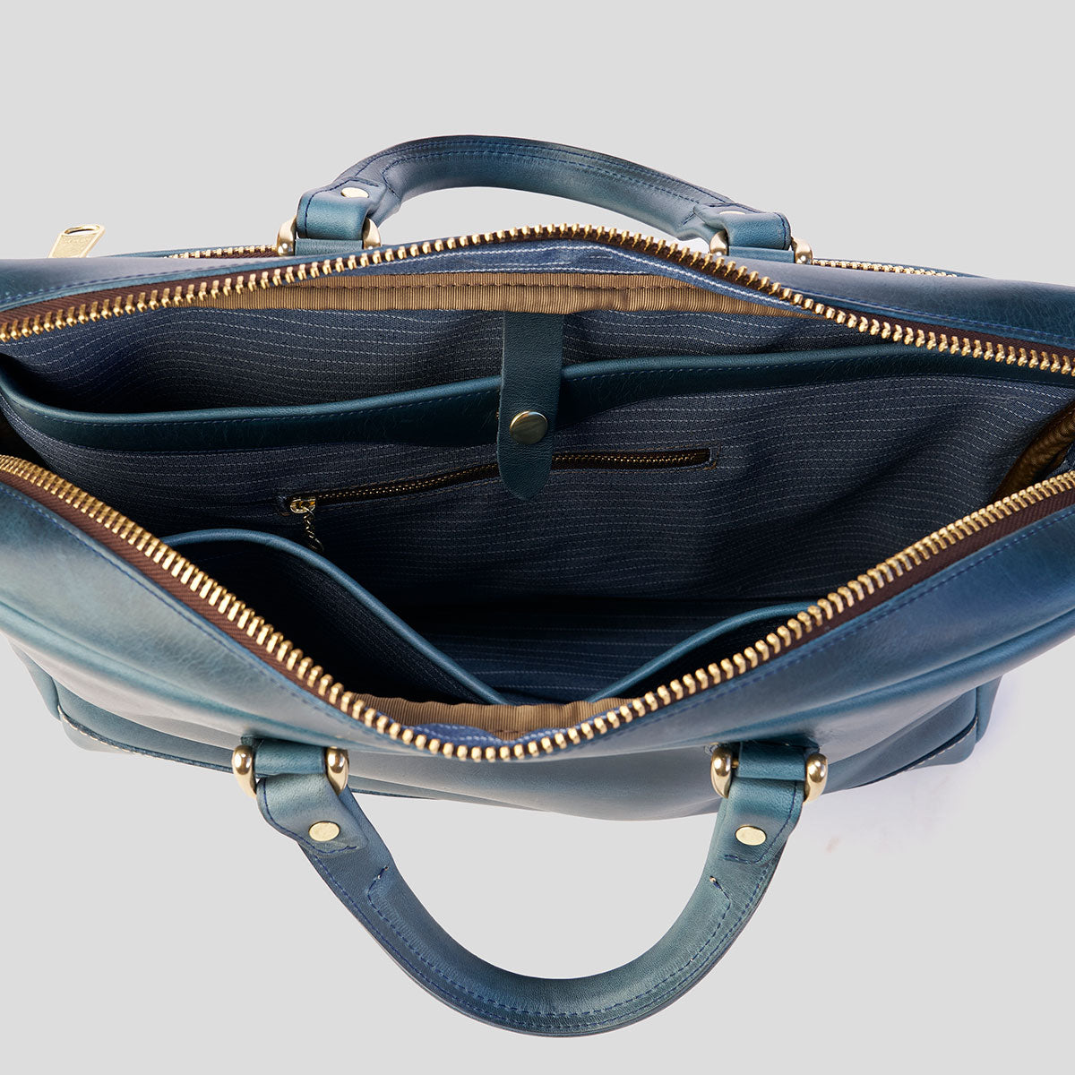 The Porter Briefcase No.210 | Horween® Indigo