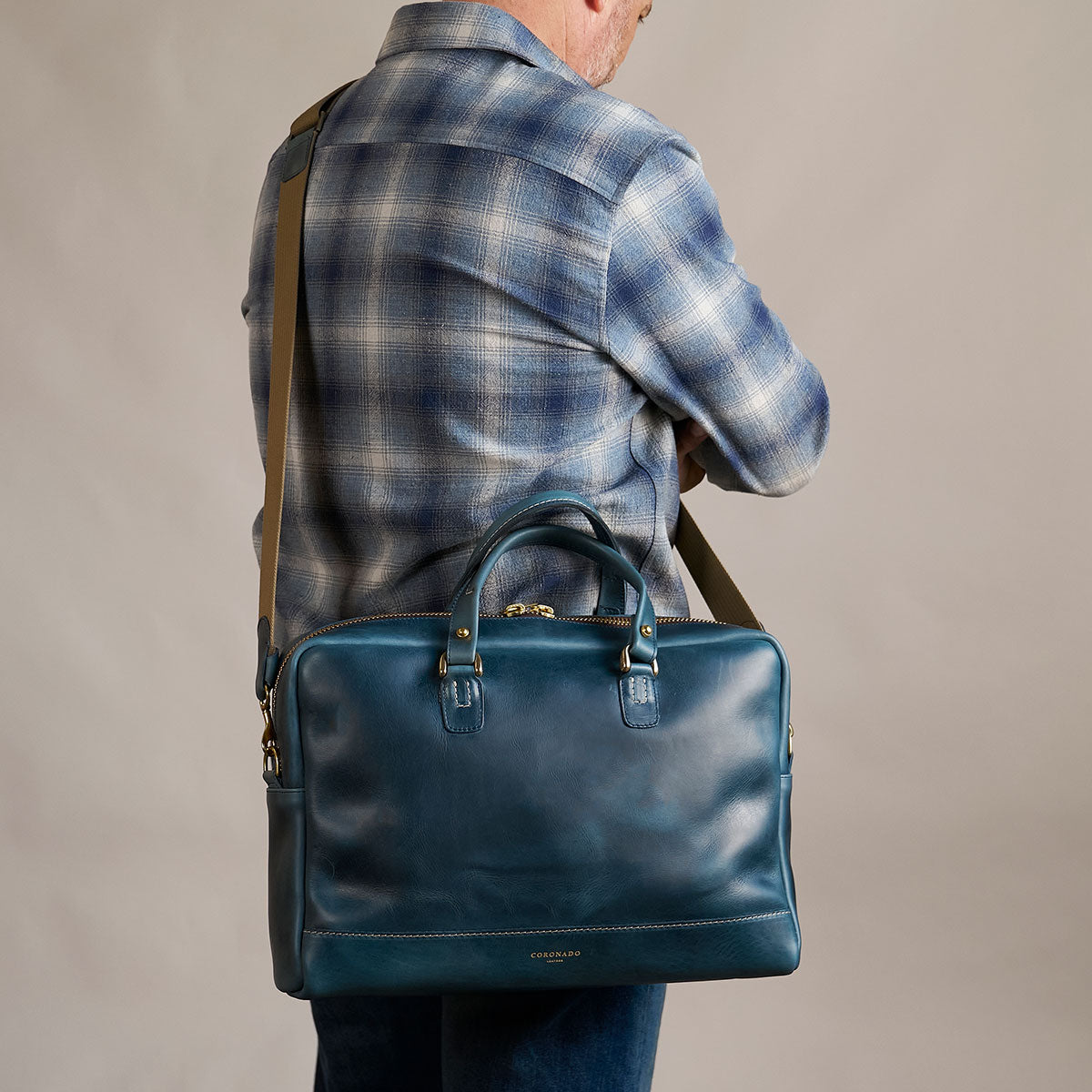 The Porter Briefcase No.210 | Horween® Indigo