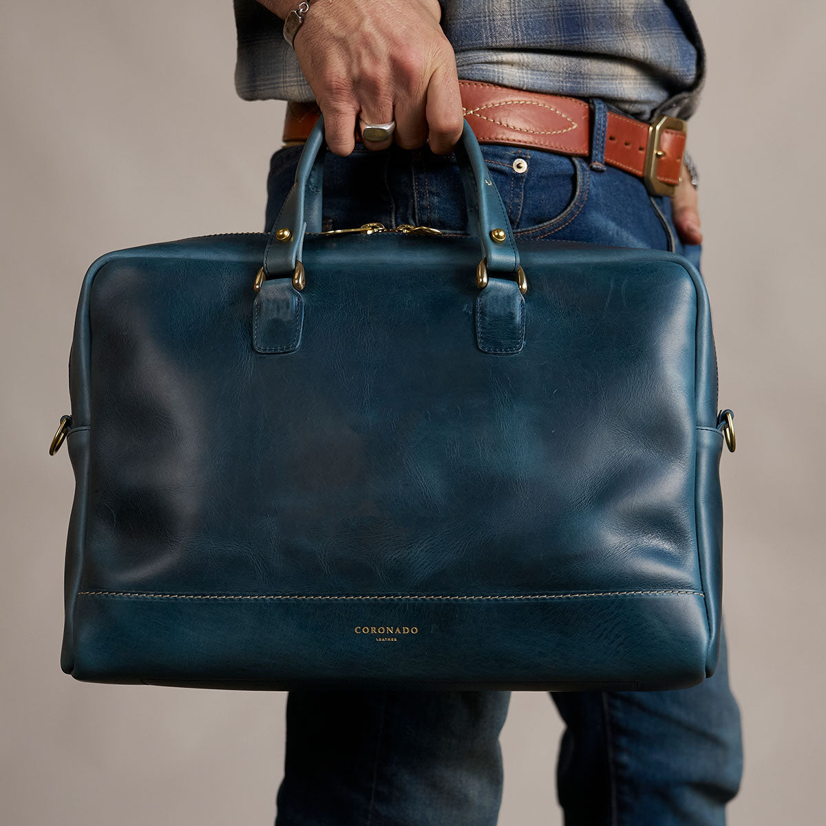 The Porter Briefcase No.210 | Horween® Indigo