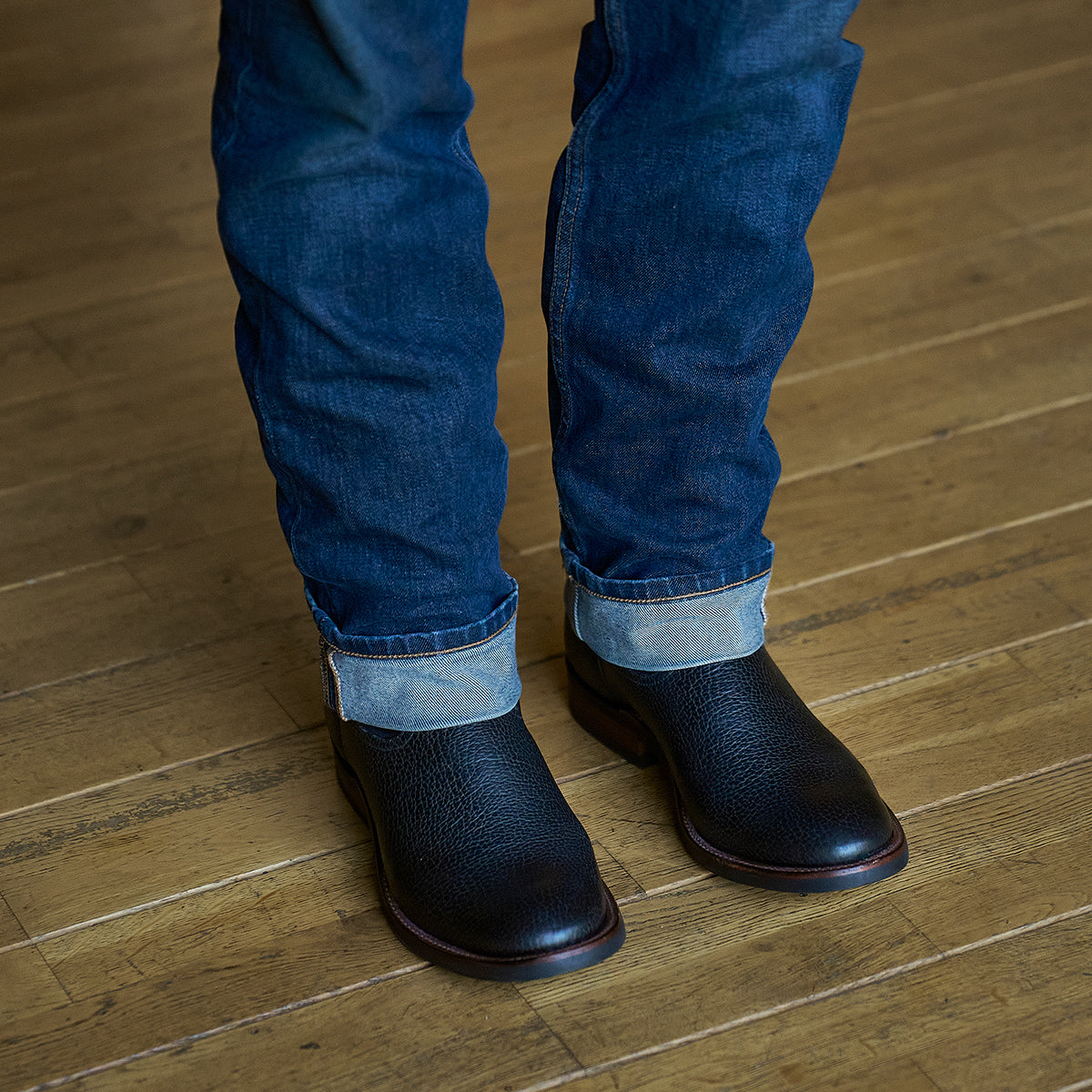 Roper Boot No.10 | Horween® Black Bison & Horsebutt