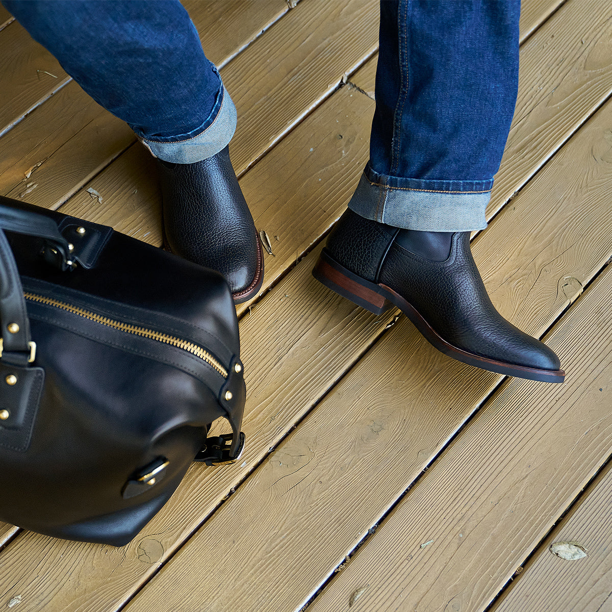 Roper Boot No.10 | Horween® Black Bison & Horsebutt