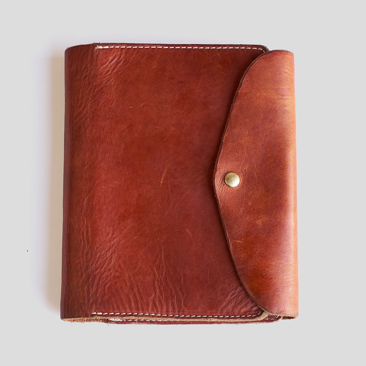 No.324 A5 Flap Folio | Stone-Washed Horween®