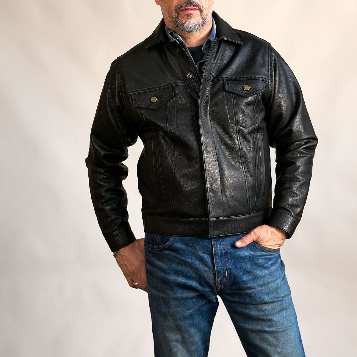 No.210 Dean Jacket | Steerhide Black