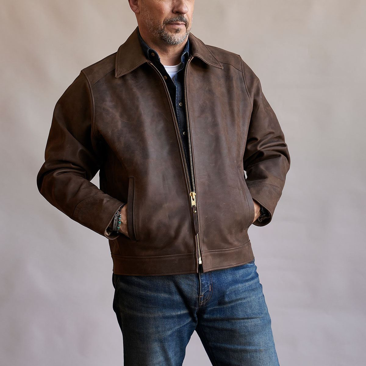 No.320 Garrison Jacket | Horsehide Vintage Brown