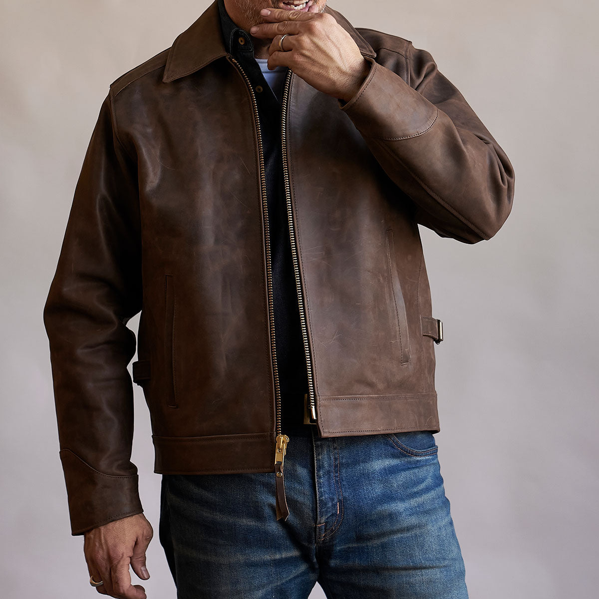 No.320 Garrison Jacket | Horsehide Vintage Brown