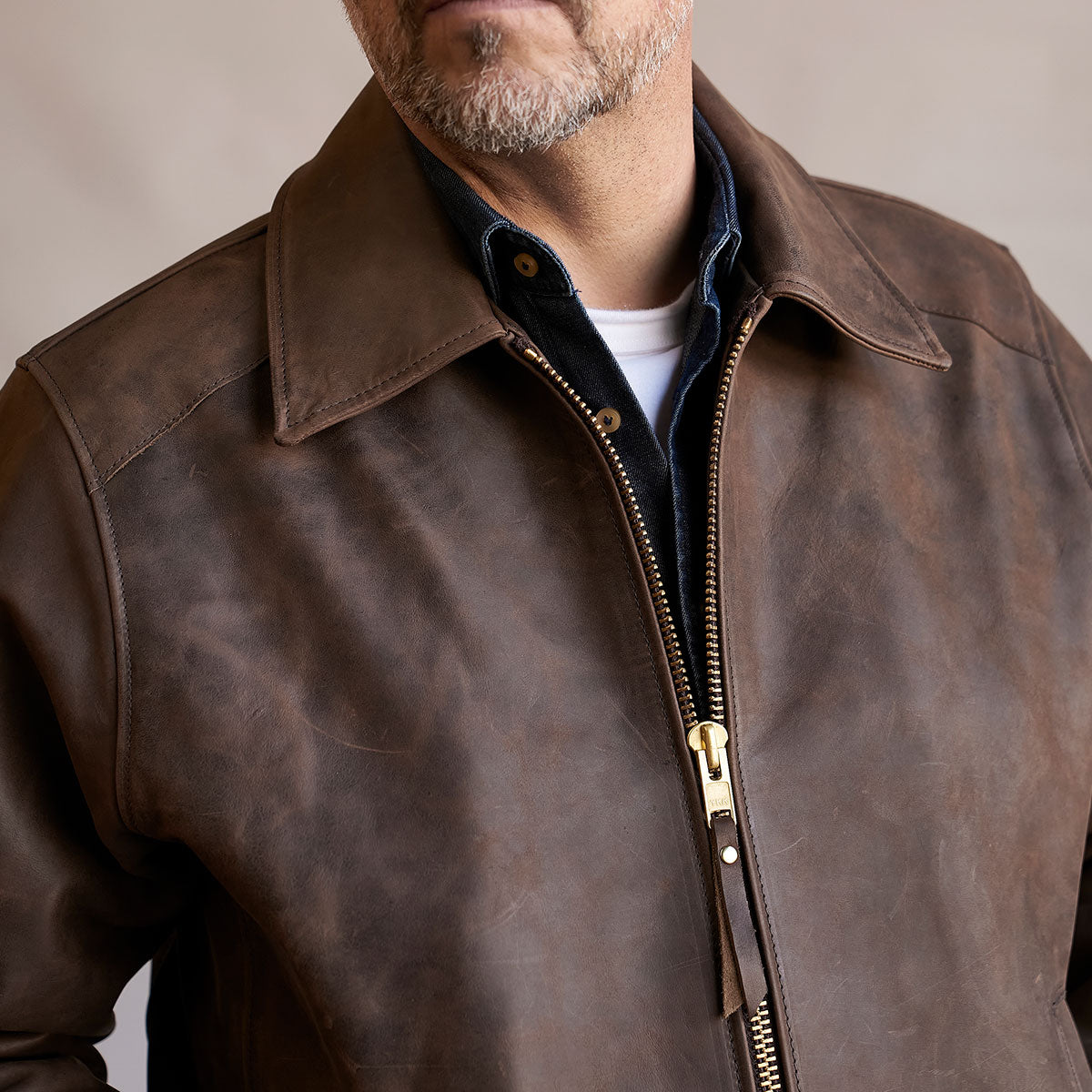 No.320 Garrison Jacket | Horsehide Vintage Brown