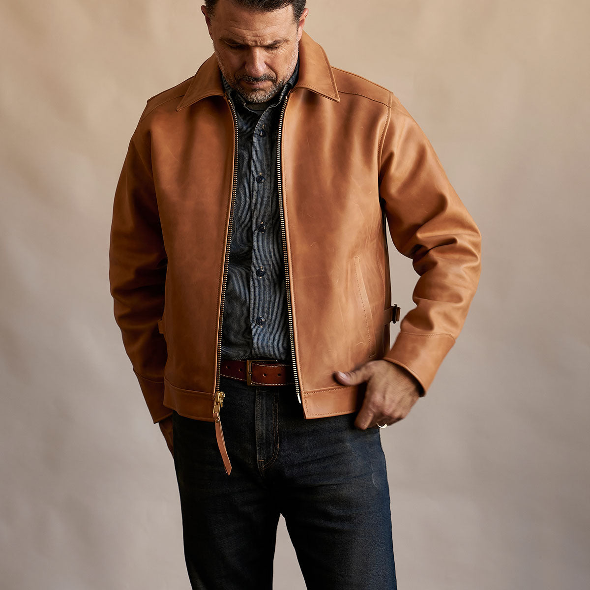 No.320 Horsehide Garrison Jacket | Vintage Tan