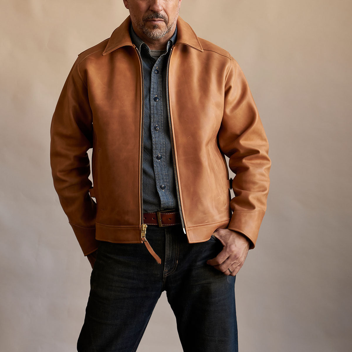 No.320 Horsehide Garrison Jacket | Vintage Tan