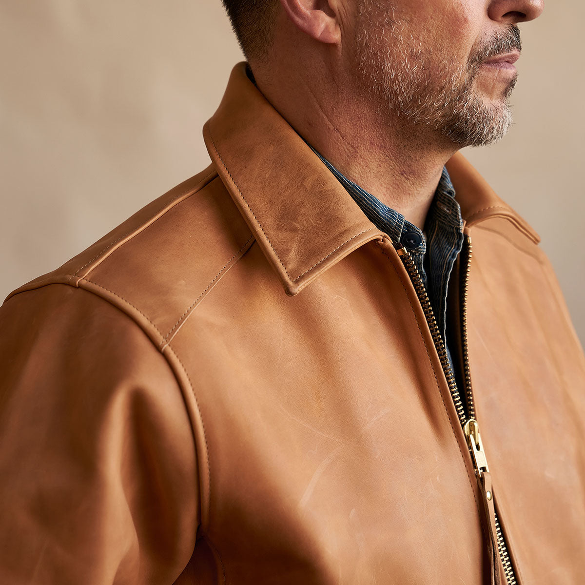 No.320 Horsehide Garrison Jacket | Vintage Tan