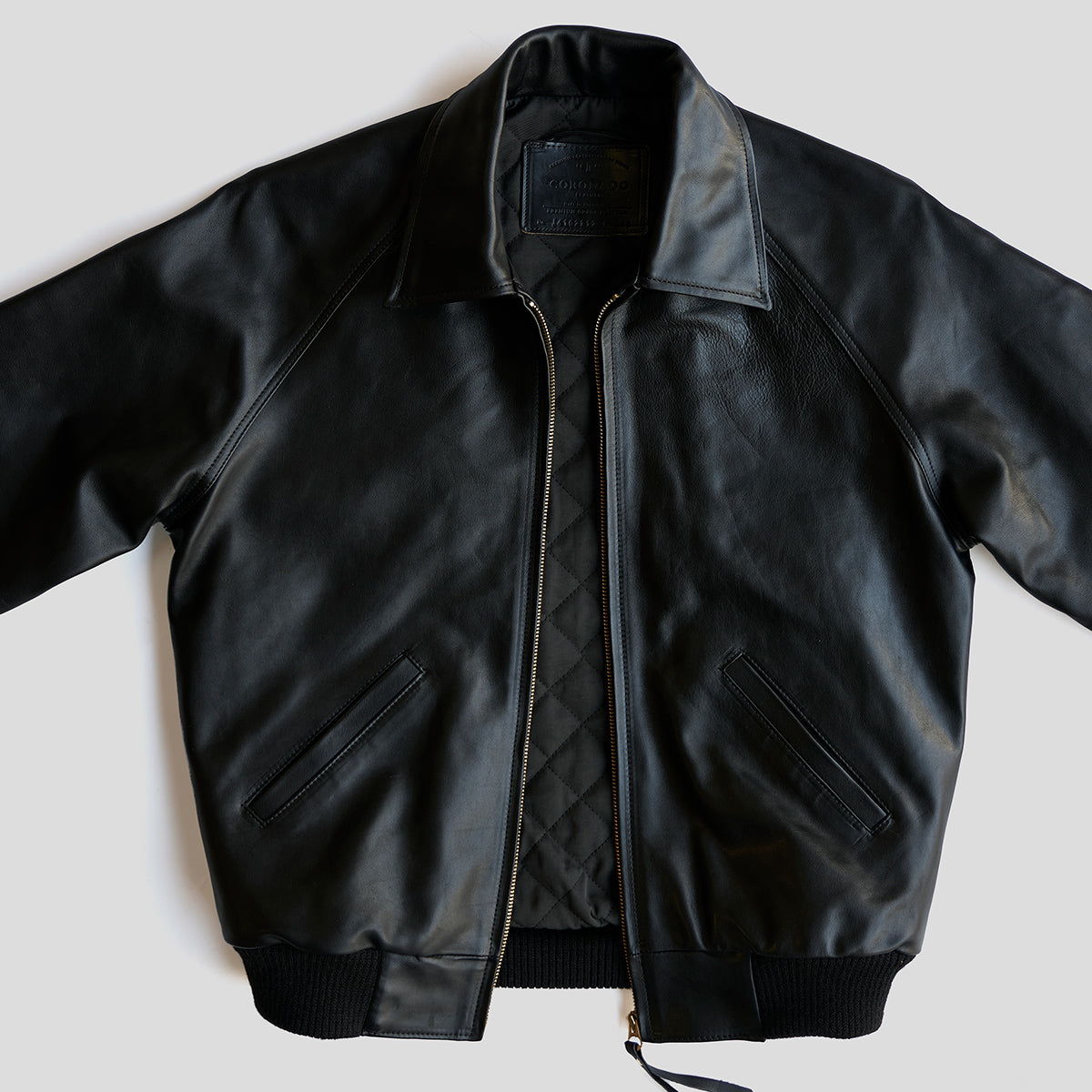 No.410 Raglan Jacket | LE Vintage Horsehide Blk/Gray