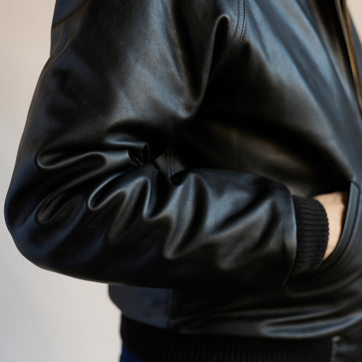 No.410 Raglan Jacket | LE Vintage Horsehide Blk/Gray