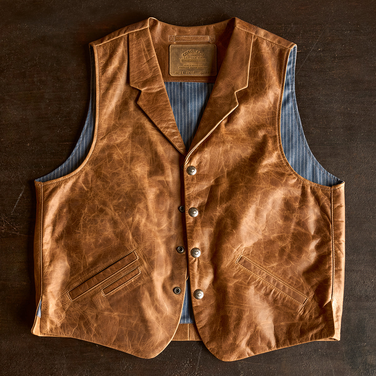No.29 Western Lapel Vest | Stagecoach Tan (L.E.)