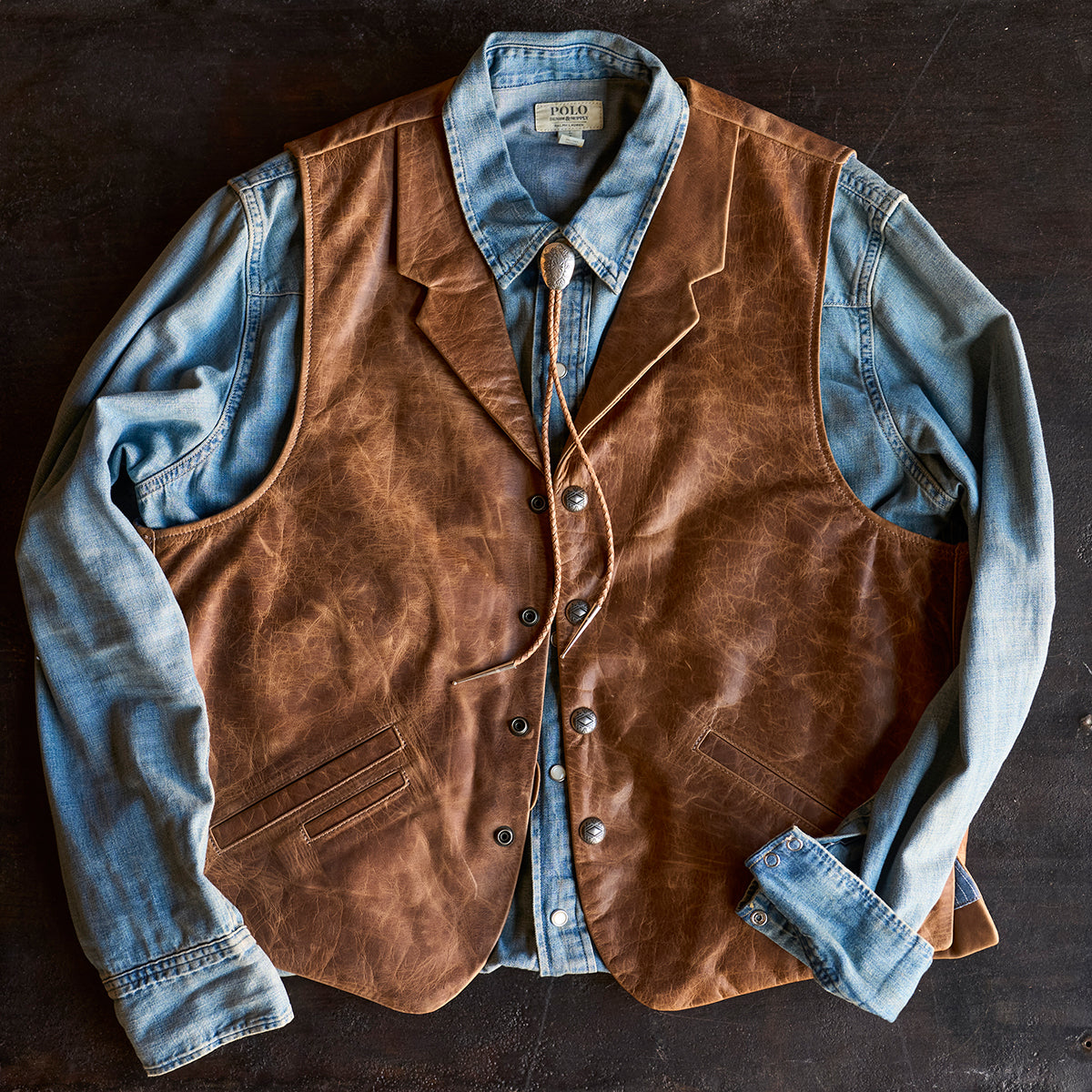 No.29 Western Lapel Vest | Stagecoach Tan (L.E.)