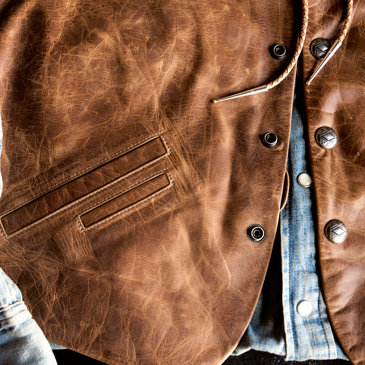 No.29 Western Lapel Vest | Stagecoach Tan (L.E.)