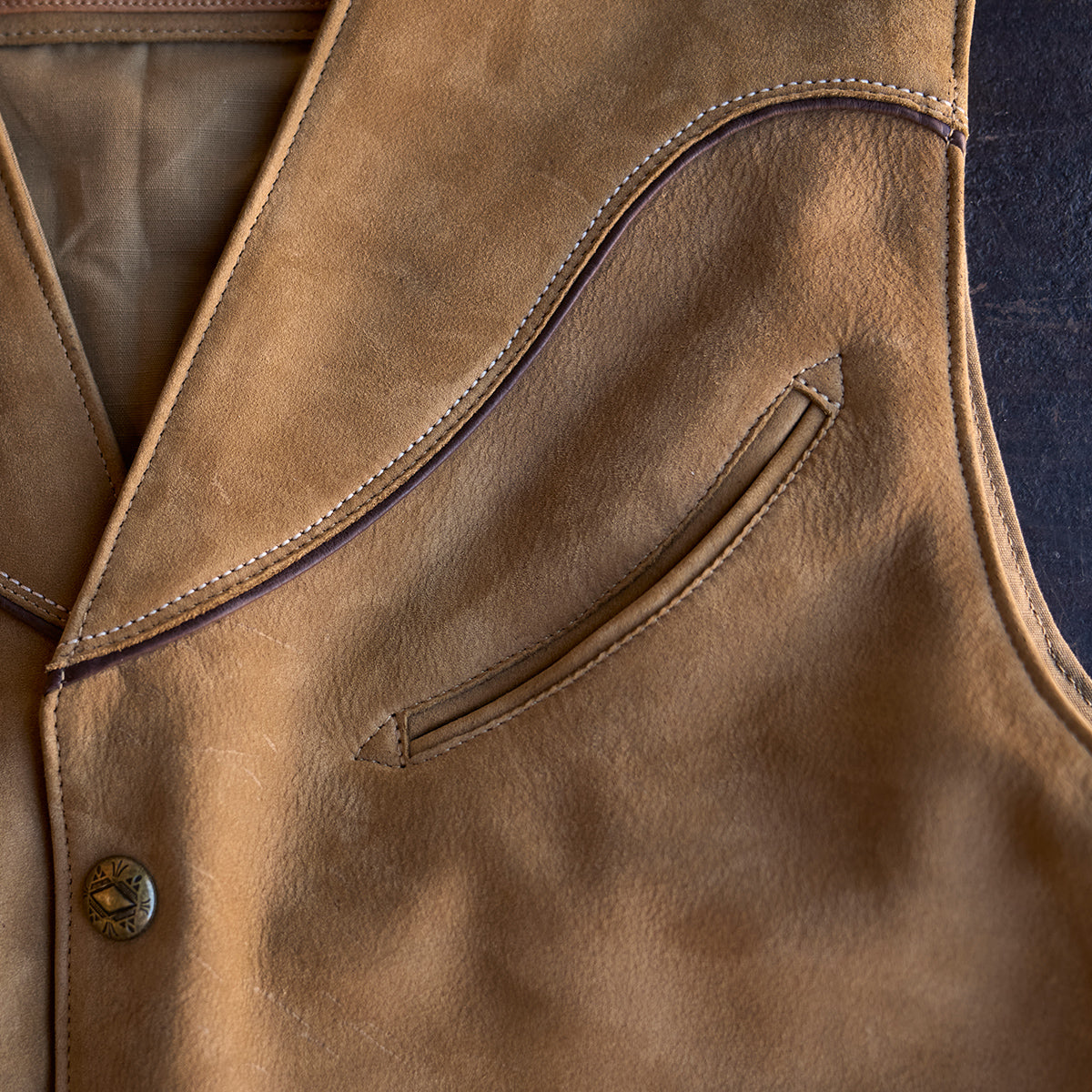 No.484 Vaquero Vest | Coyote Tan Nubuck
