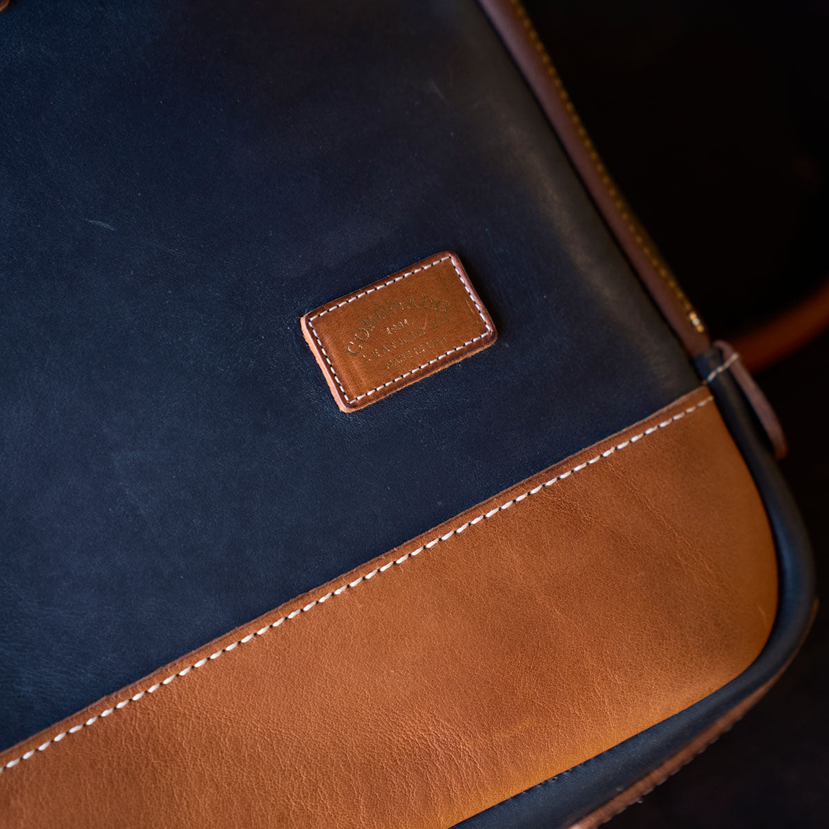 No.545 SD Briefcase | Horween® Indigo & Tan
